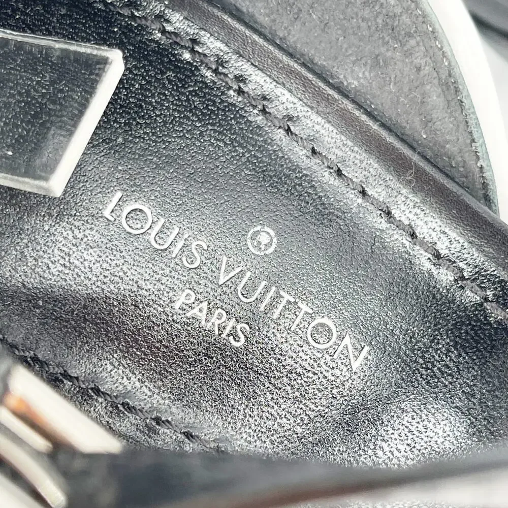 Louis Vuitton Black Monogram Damier Tressage Matchmake Check Heel Sandals EU 37